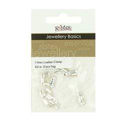 AussieSuperStore Jewellery Making Supplies JF Leather Clamp 10mm Silver JF Leather Clamp 10mm Silver | Jewellery Making Accessories 9323823103903 JF299